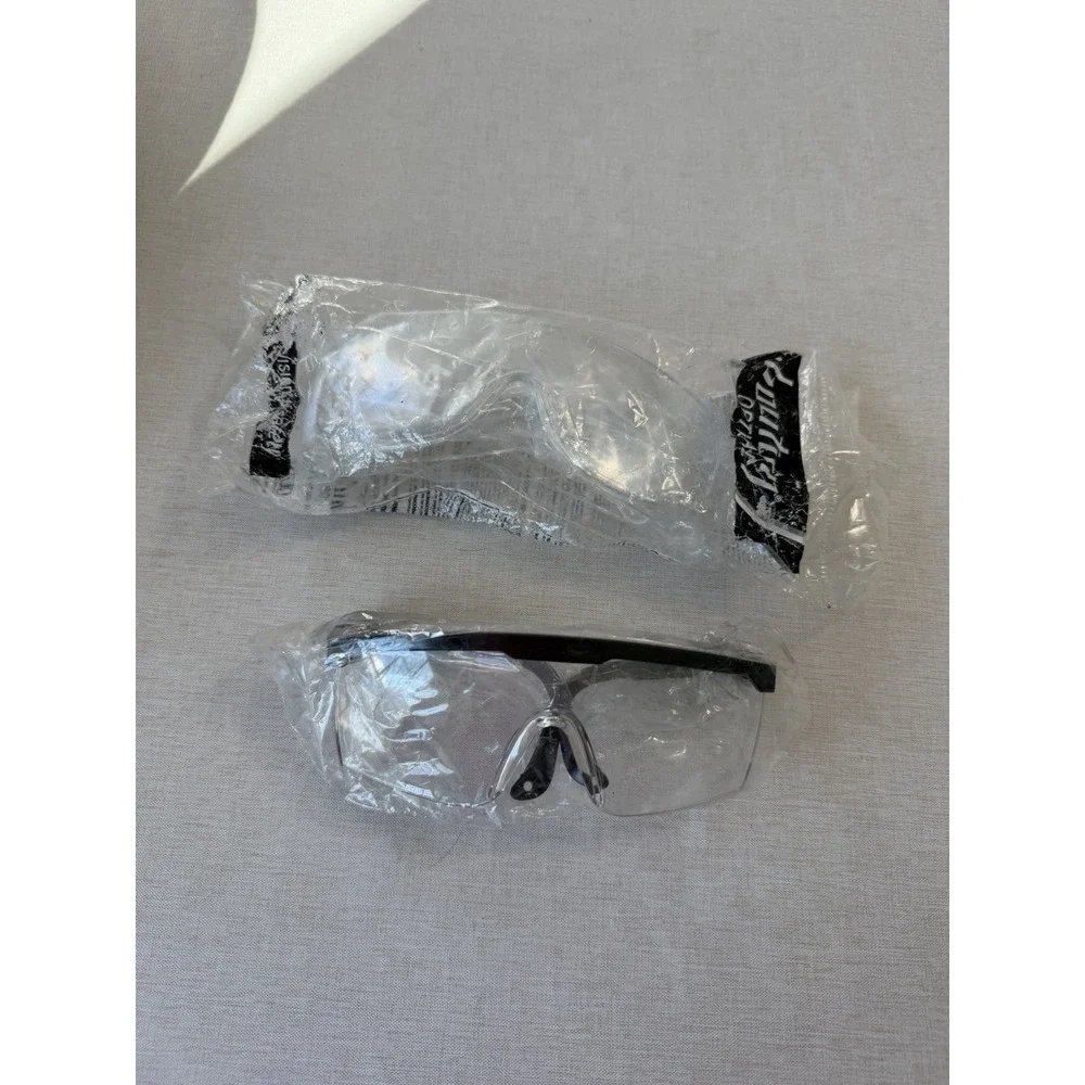 Safety Glasses Lot 2 Clear Lens‎ Wraparound PPE Work Shop Eyewear New